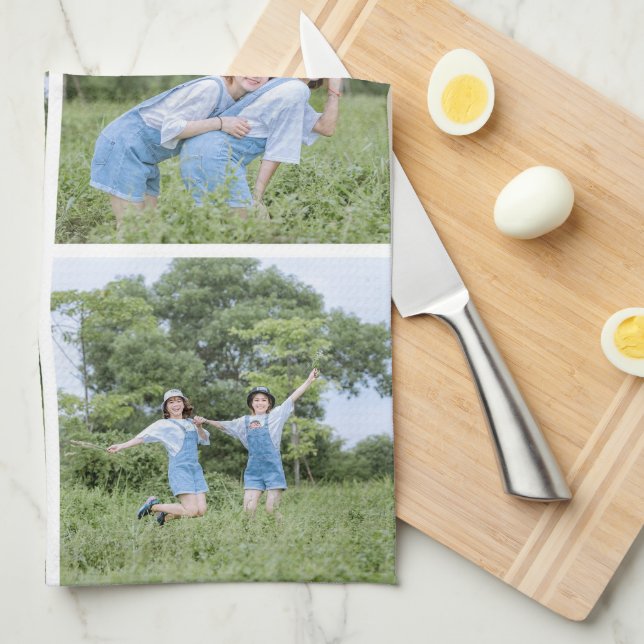 Create Your Own 6 Photo Collage Kitchen Towels (Quarter Fold)