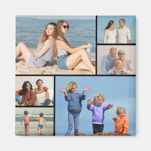 Create Your Own 6 Photo Collage Magnet