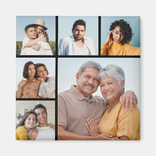 Create Your Own 6 Photo Collage Magnet