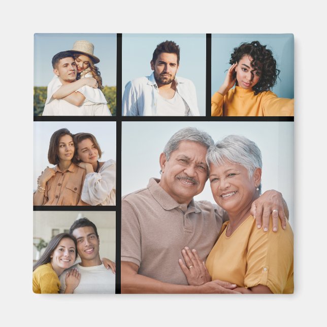 Create Your Own 6 Photo Collage  Magnet (Front)