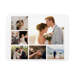 Create Your Own 6 Photo Collage Magnet