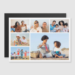 Create Your Own 6 Photo Collage Magnetic Card