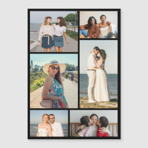 Create Your Own 6 Photo Collage Magnetic Card