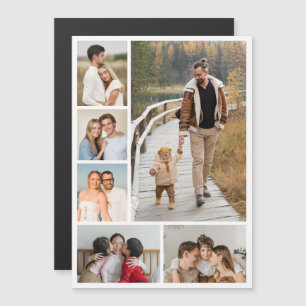 Create Your Own 6 Photo Collage Magnetic Card