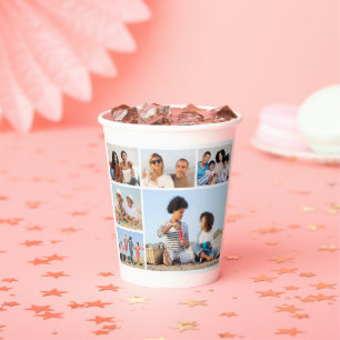 Create Your Own 6 Photo Collage Paper Cups