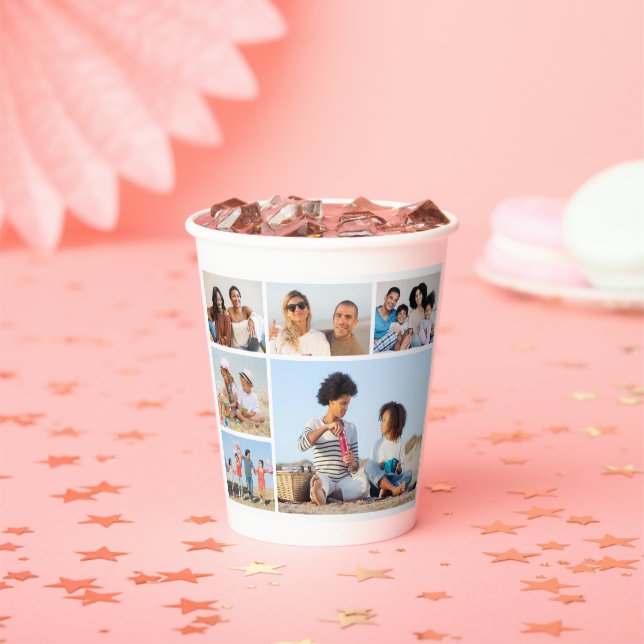 Create Your Own 6 Photo Collage  Paper Cups (Insitu)