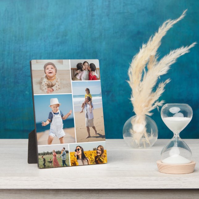 Create Your Own 6 Photo Collage Plaque (Side)