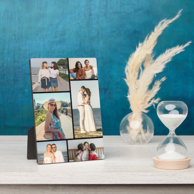 Create Your Own 6 Photo Collage Plaque (Side)