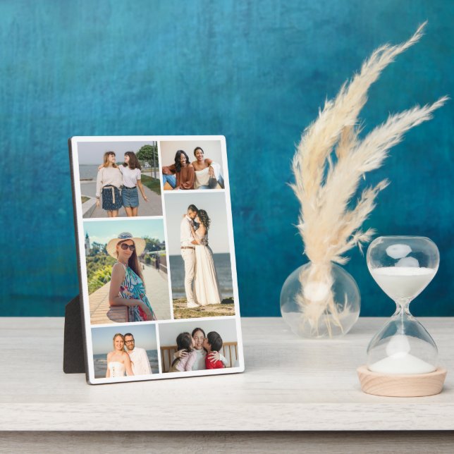 Create Your Own 6 Photo Collage Plaque (Side)
