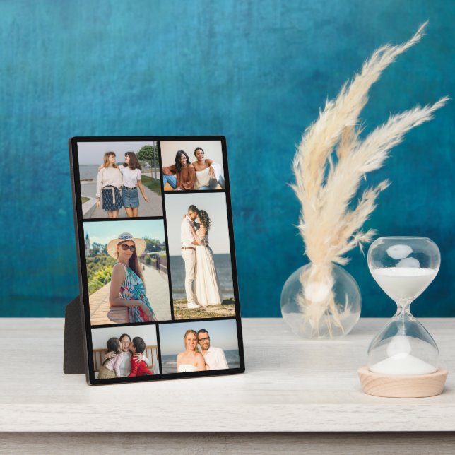 Create Your Own 6 Photo Collage Plaque (Side)