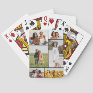 Create Your Own 6 Photo Collage Playing Cards