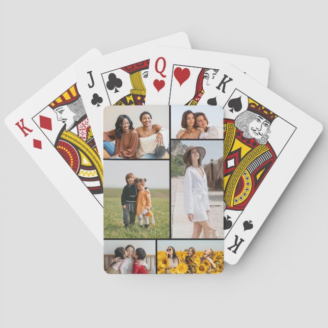 Create Your Own 6 Photo Collage Playing Cards (Back)