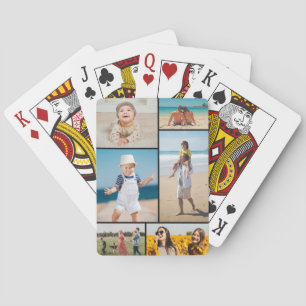 Create Your Own 6 Photo Collage Playing Cards
