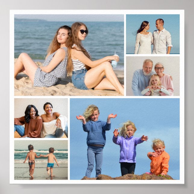 Create Your Own 6 Photo Collage Poster (Front)