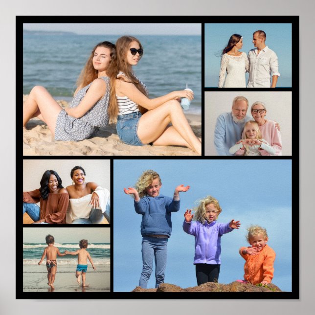 Create Your Own 6 Photo Collage Poster (Front)