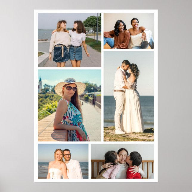 Create Your Own 6 Photo Collage Poster (Front)