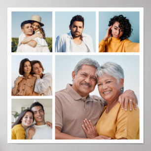 Create Your Own 6 Photo Collage  Poster