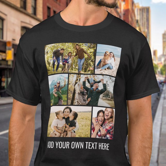 Create Your Own 6 Photo Collage T-Shirt (Creator Uploaded)