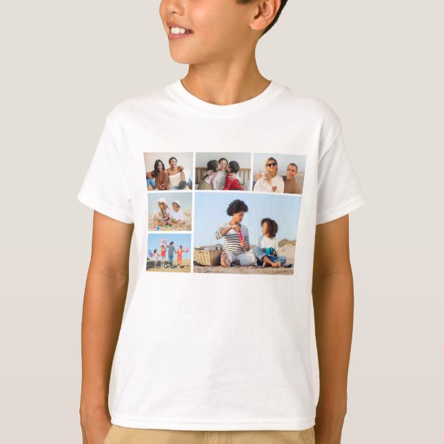Create Your Own 6 Photo Collage  T-Shirt (Front)