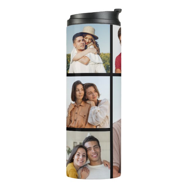 Create Your Own 6 Photo Collage  Thermal Tumbler (Rotated Left)