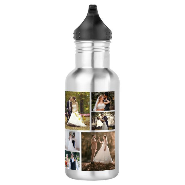 Create Your Own 6 Photo Wedding Collage 532 Ml Water Bottle (Right)