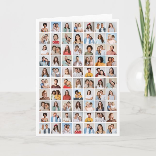 Create Your Own 70 Photo Collage Card (Front)