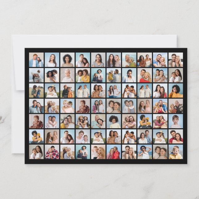 Create Your Own 70 Photo Collage Card (Front)