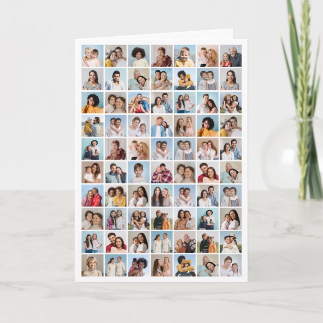 Create Your Own 70 Photo Collage Card (Front)