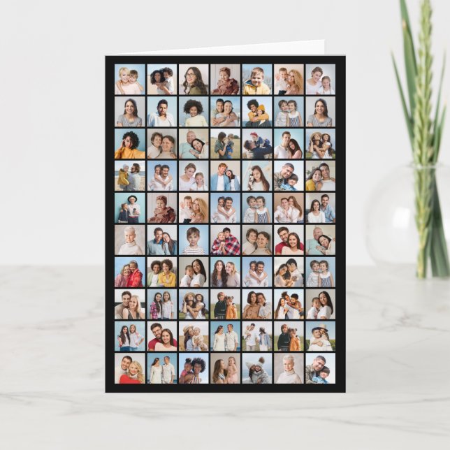 Create Your Own 70 Photo Collage Card (Front)