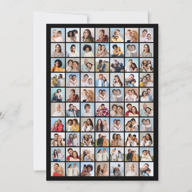 Create Your Own 70 Photo Collage Card (Front)