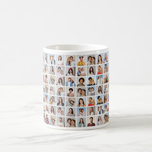 Create Your Own 70 Photo Collage Coffee Mug (Center)