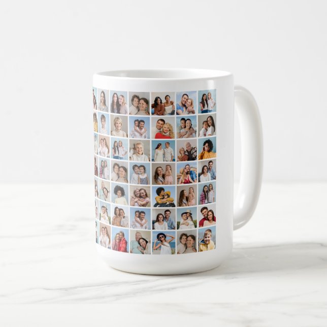 Create Your Own 70 Photo Collage Coffee Mug (Front Right)
