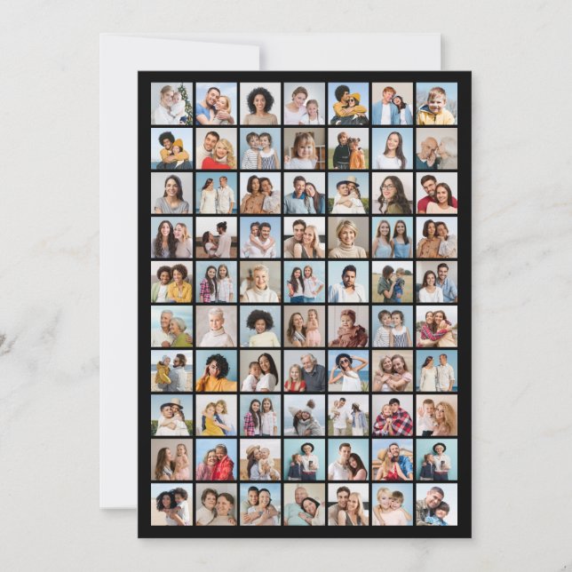 Create Your Own 70 Photo Collage Greeting Card (Front)