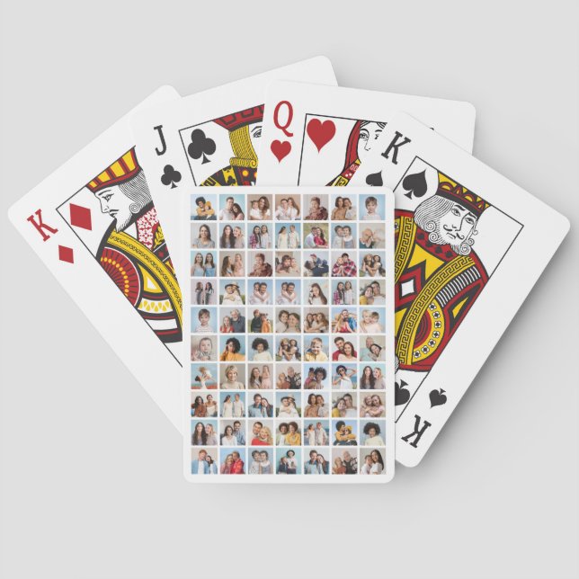 Create Your Own 70 Photo Collage Playing Cards (Back)