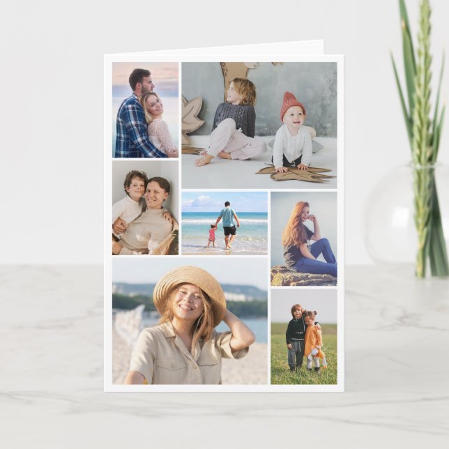 Create Your Own 7 Photo Collage Card (Front)