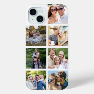 Create your Own 7 Photo Collage iPhone 15 Mini Case