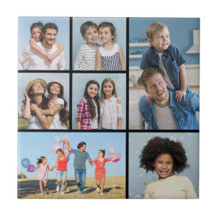 Create Your Own 7 Photo Collage Ceramic Tile