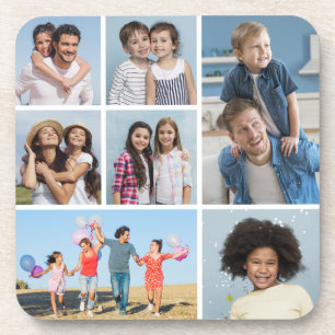 Create Your Own 7 Photo Collage Coaster