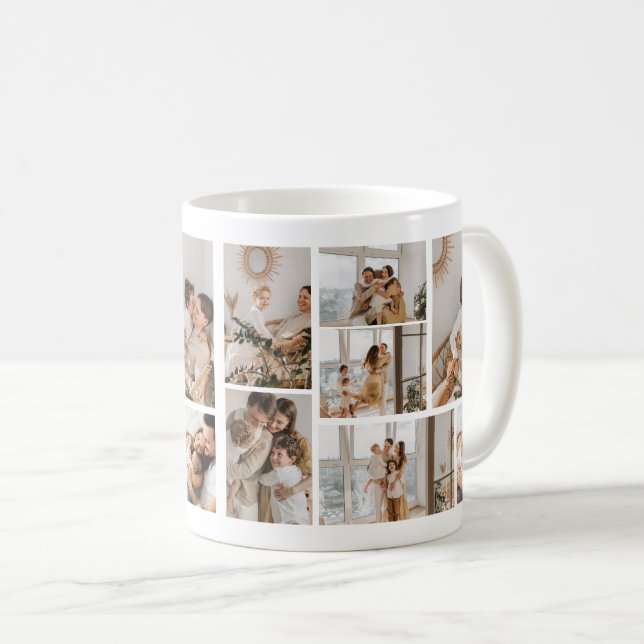 Create Your Own 7 Photo Collage Coffee Mug (Front Right)