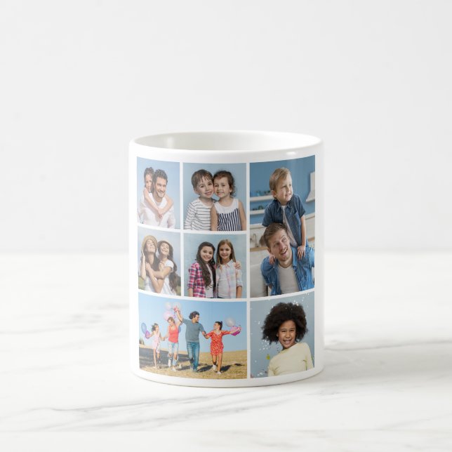  Create Your Own 7 Photo Collage  Coffee Mug (Center)
