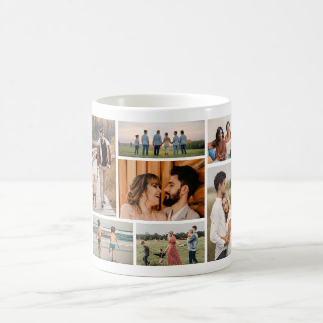 Create Your Own 7 Photo Collage Coffee Mug (Center)