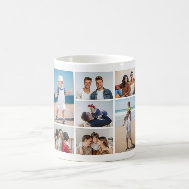 Create Your Own 7 Photo Collage Coffee Mug (Center)