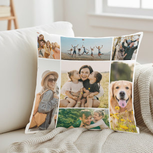 Create Your Own 7 Photo Collage Cushion