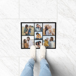 Create Your Own 7 Photo Collage Editable Color Doormat