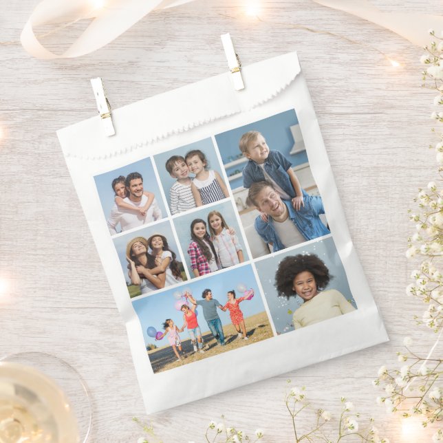 Create Your Own 7 Photo Collage Favour Bag (Clipped)
