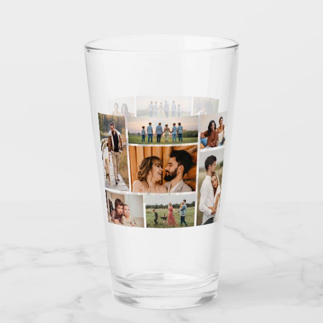 Create Your Own 7 Photo Collage Glass (Front)