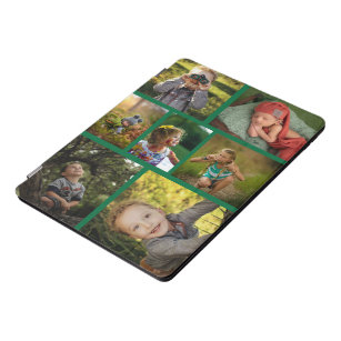 Create Your Own 7 Photo Collage Green   iPad Pro Cover