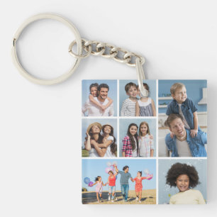 Create Your Own 7 Photo Collage Key Ring