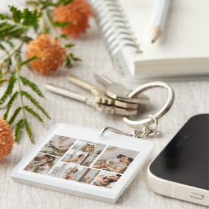 Create Your Own 7 Photo Collage Key Ring