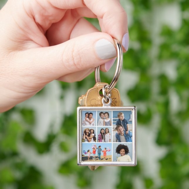  Create Your Own 7 Photo Collage  Key Ring (Hand)